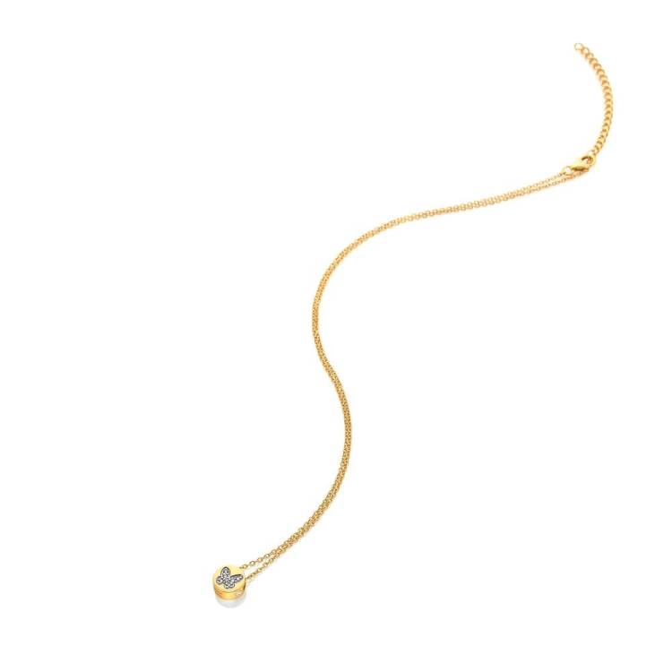 Hot Diamonds x Jac Jossa Gold Plated Sterling Silver Butterfly Necklace