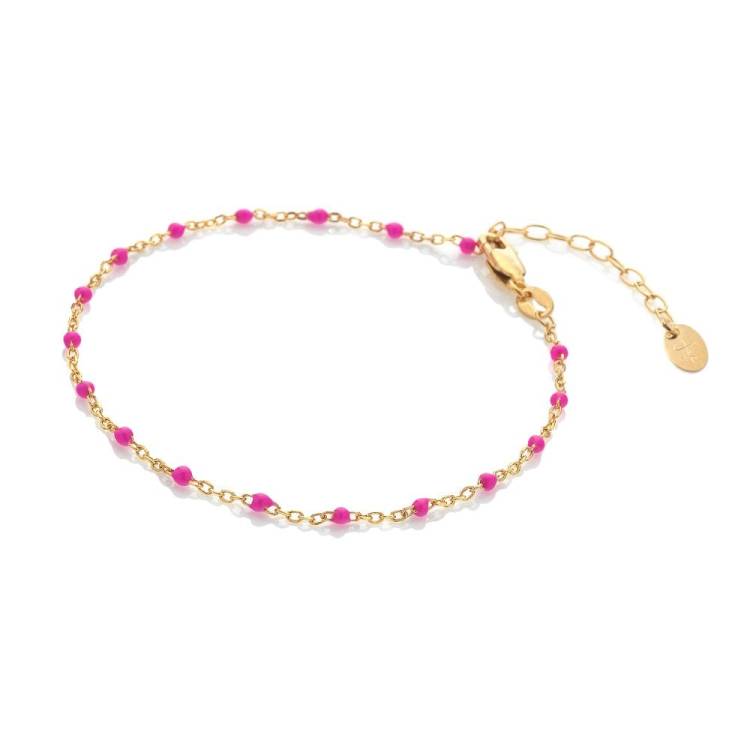 Hot Diamonds x Jac Jossa Gold Plated Sterling Silver Ocean Pink Bracelet