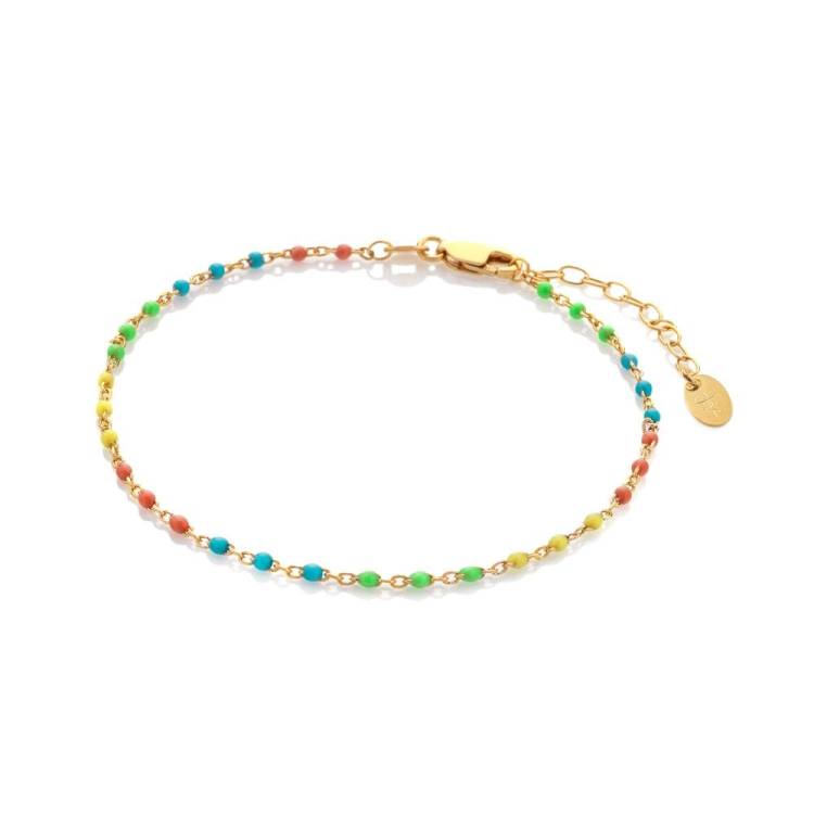 Hot Diamonds x Jac Jossa Gold Plated Sterling Silver Ocean Rainbow Bracelet