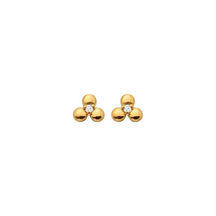 Hot Diamonds x Jac Jossa Gold Plated Sterling Silver Petal Stud Earrings