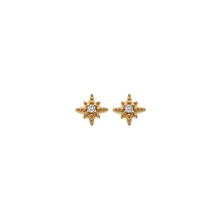 Hot Diamonds x Jac Jossa Gold Plated Sterling Silver Starburst Stud Earrings