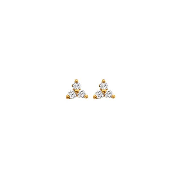 Hot Diamonds x Jac Jossa Gold Plated Sterling Silver White Topaz Micro Stud Earrings