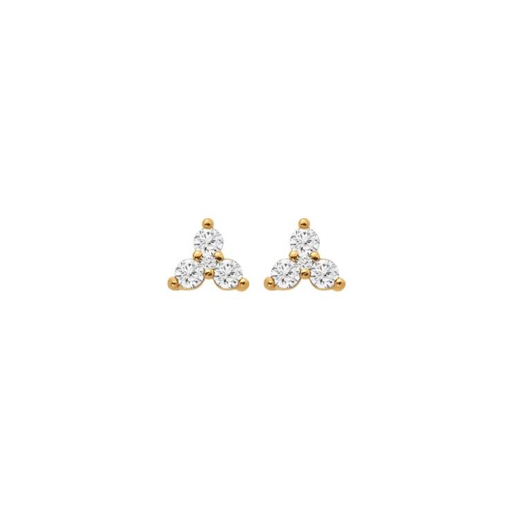 Hot Diamonds x Jac Jossa Gold Plated Sterling Silver White Topaz Stud Earrings