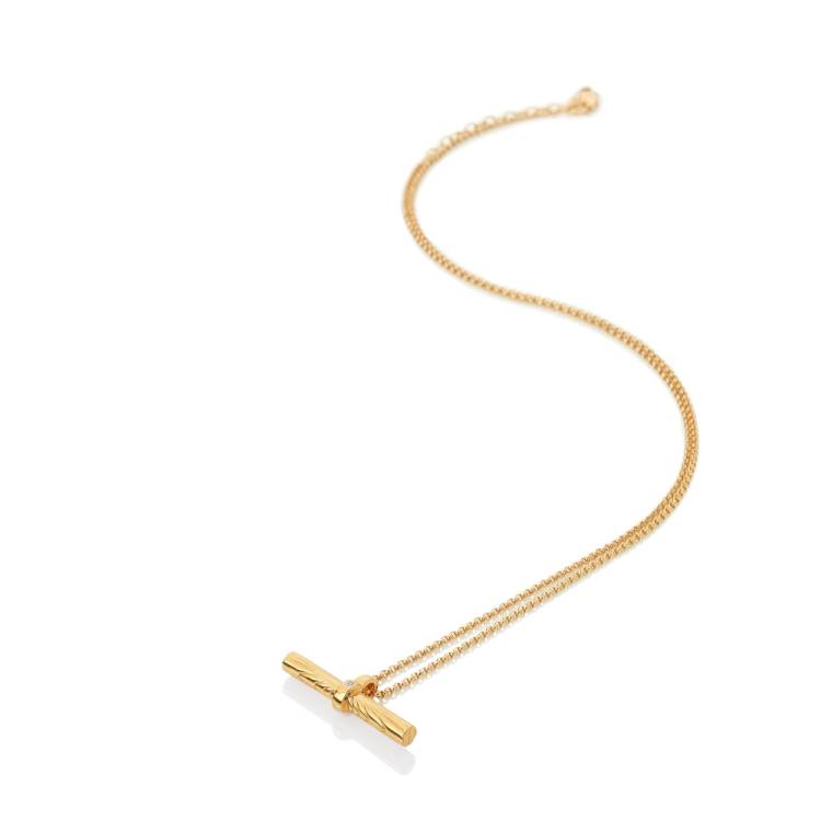 Hot Diamonds x Jac Jossa Hope Gold Plated Sterling Silver Bar Pendant - Silver