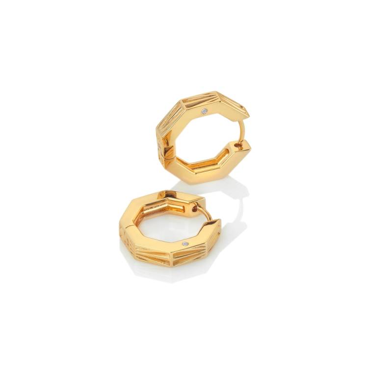 Hot Diamonds x Jac Jossa Hope Gold Plated Sterling Silver Hoop Earrings - Silver