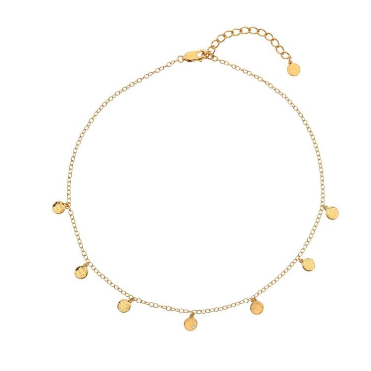 Hot Diamonds x Jac Jossa Lunar Gold Plated Sterling Silver Choker Necklace - Silver