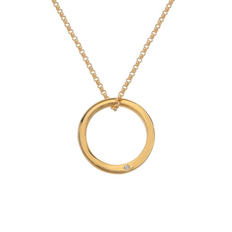 Hot Diamonds x Jac Jossa Soul Gold Plated Sterling Silver Pendant - Silver