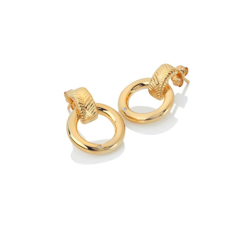 Hot Diamonds x Jac Jossa Spirit Gold Plated Sterling Silver Earrings - Silver