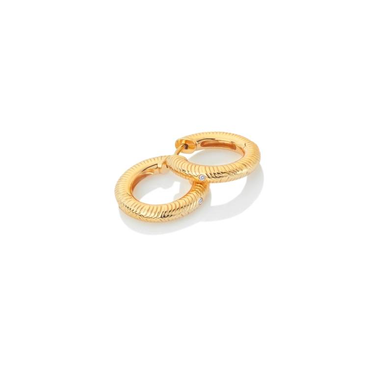 Hot Diamonds x Jac Jossa Spirit Gold Plated Sterling Silver Hoop Earrings - Silver