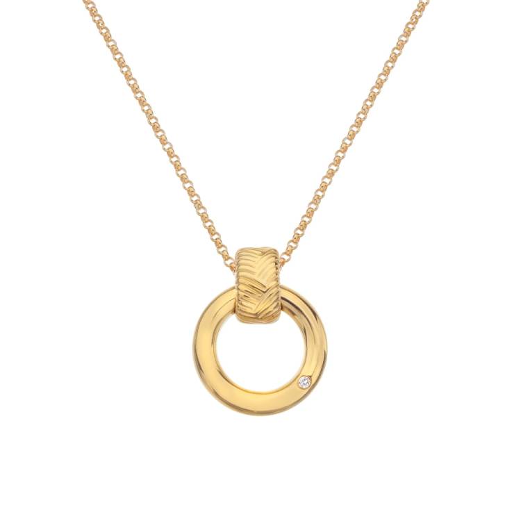 Hot Diamonds x Jac Jossa Spirit Gold Plated Sterling Silver Pendant - Silver