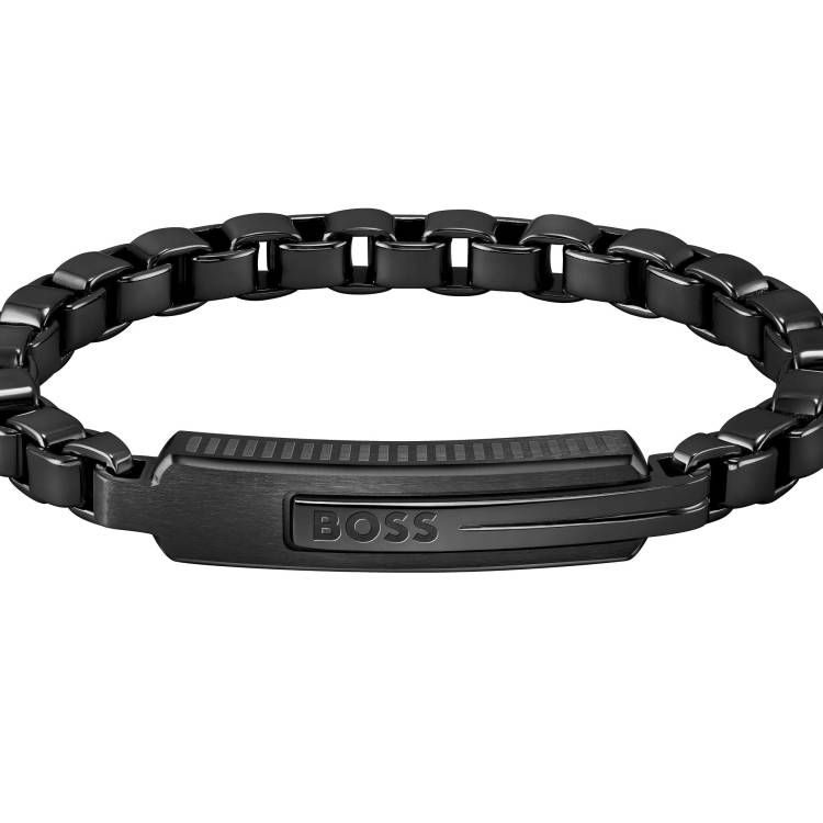 Boss Jewellery Black Stainless Steel Link Bracelet - Black