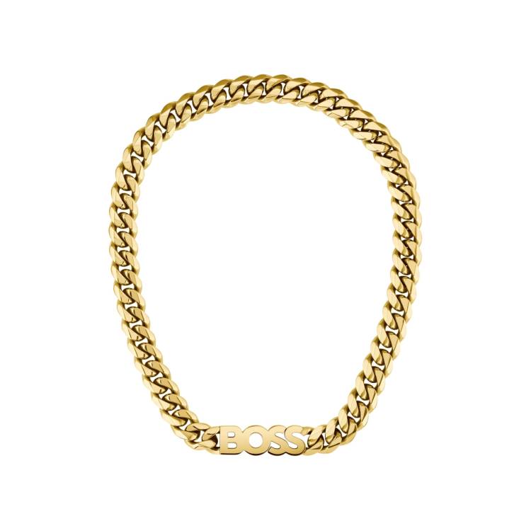 Boss Jewellery Kassy Light Yellow Gold IP Gents Necklace