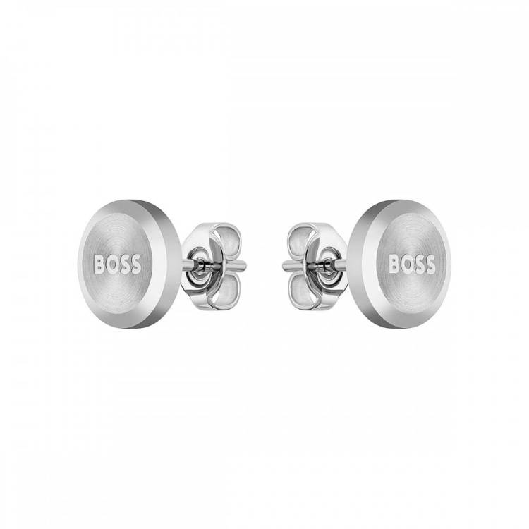 Boss Yann Stainless Steel Gents Circle Earrings