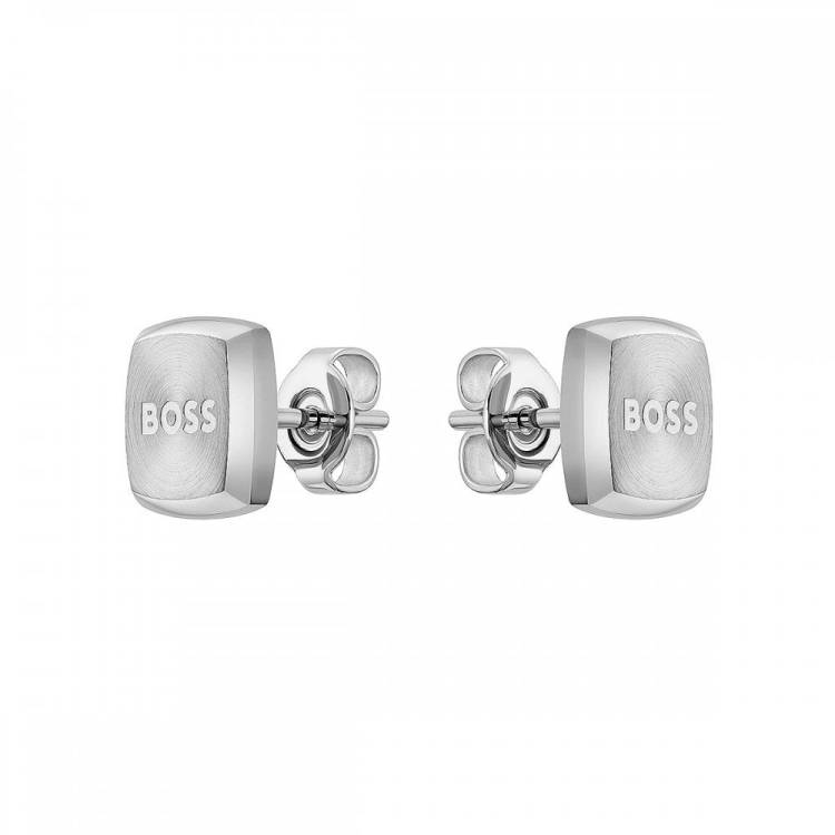 Boss Yann Stainless Steel Gents Square Earrings