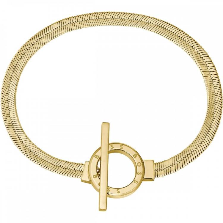 Boss Zia Light Yellow Gold IP Ladies Chain Bracelet