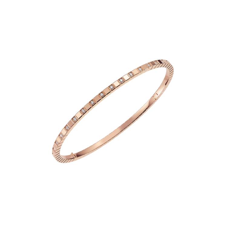 Chopard Ice Cube 18ct Rose Gold Diamond Bangle - M