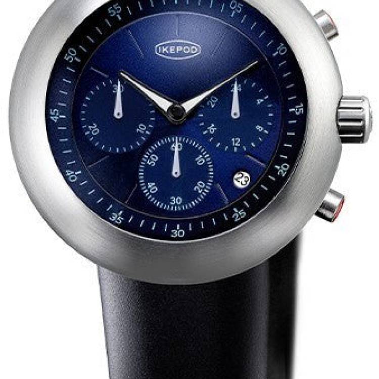 Ikepod Watch Chronopod Blue Suede
