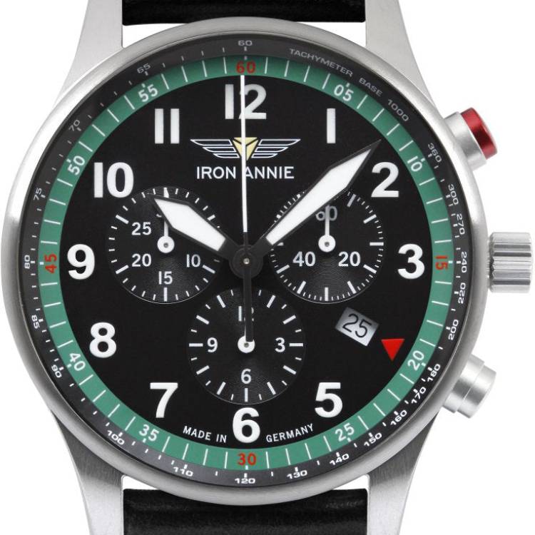 Iron Annie Watch F13 Tempelhof Chronograph Mens - Black