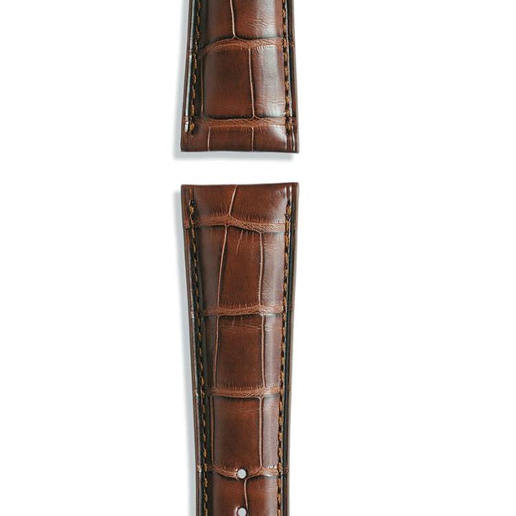 IWC Strap Aligator Dark Brown For Folding Clasp XL - Brown