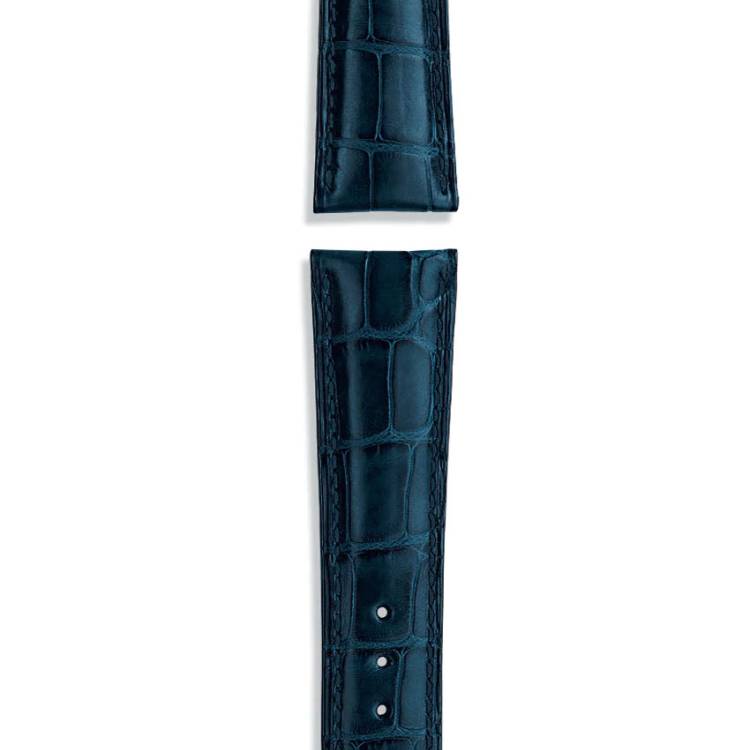 IWC Strap Aligator Blue For Folding Clasp - Blue