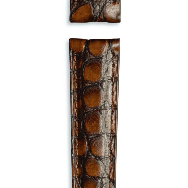 IWC Strap Alligator Dark Brown For Butterfly Clasp XL - Brown