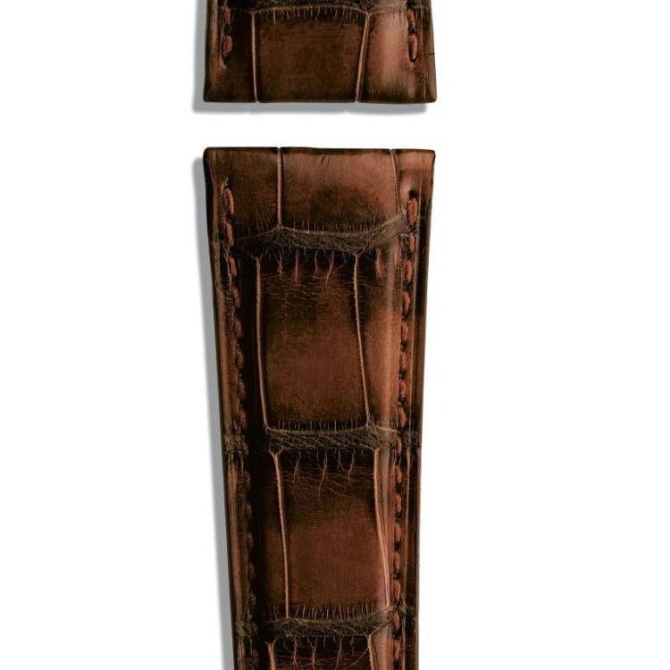 IWC Strap Alligator Marron Brown For Folding Clasp XL - Brown