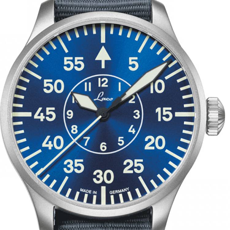 Laco Watch Pilot Watch Basic Aachen Blaue Stunde 42 - Blue