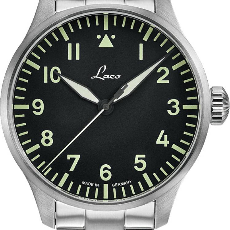 Laco Watch Pilot Watch Basic Rom 42 - Black