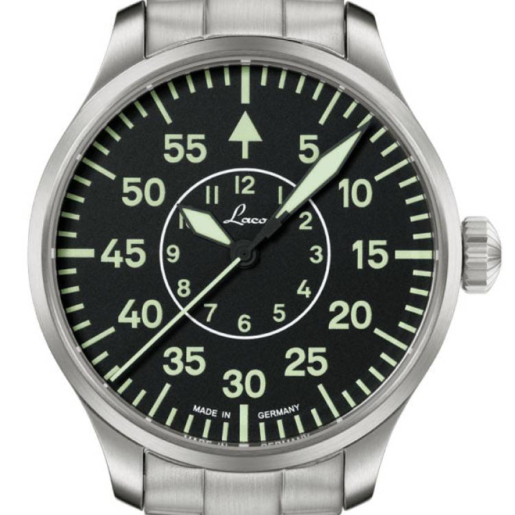 Laco Watch Pilot Basic Aachen 39 Bracelet - Black