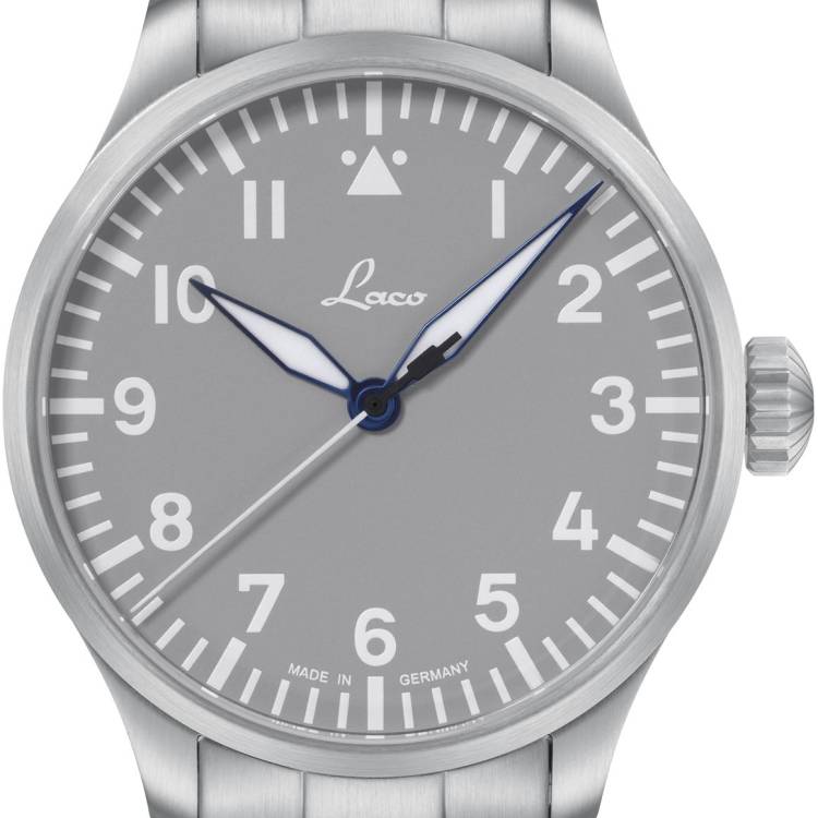 Laco Watch Flieger Basic Augsburg Grau 42 Bracelet