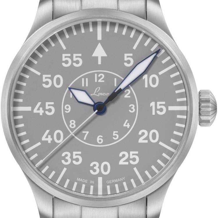 Laco Watch Flieger Basic Aachen Grau 42 Bracelet