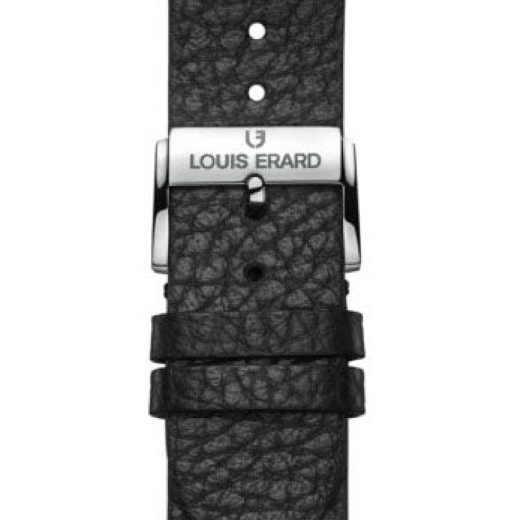 Louis Erard Strap Leather Black Grained 22/20mm - Black