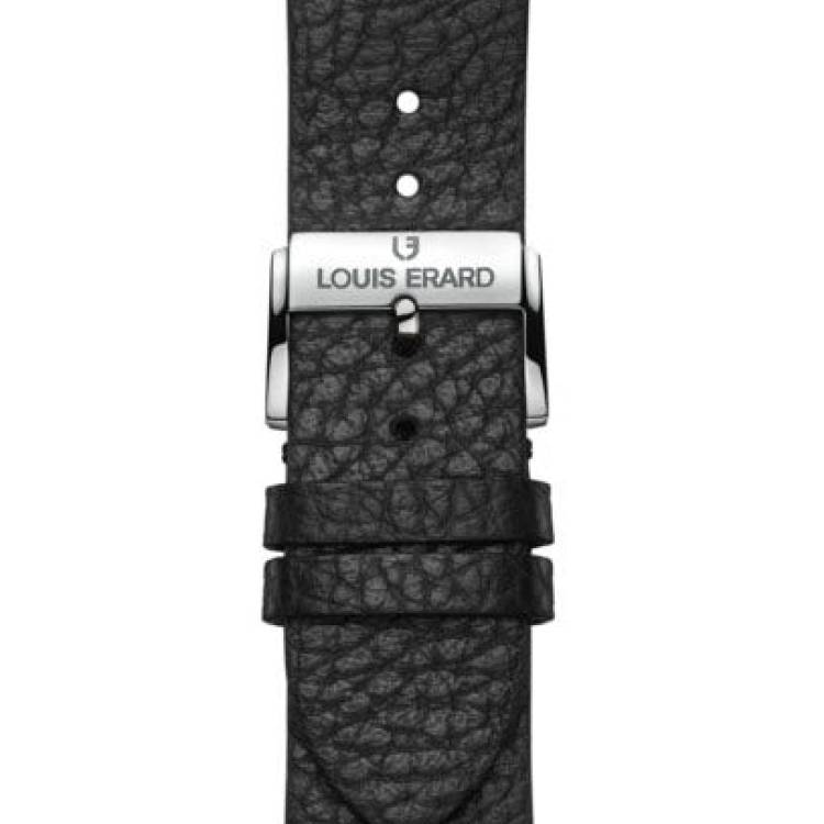 Louis Erard Strap Leather Black Grained 20/18mm - Black