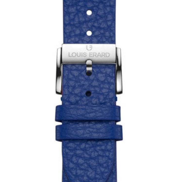 Louis Erard Strap Leather Blue Grained 22/20mm - Blue