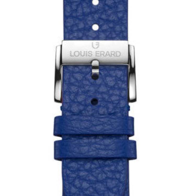 Louis Erard Strap Leather Blue Grained 20/18mm - Blue