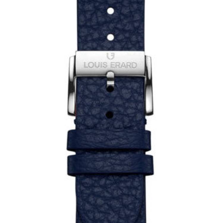 Louis Erard Strap Leather Dark Blue Grained XS 20/18mm - Blue