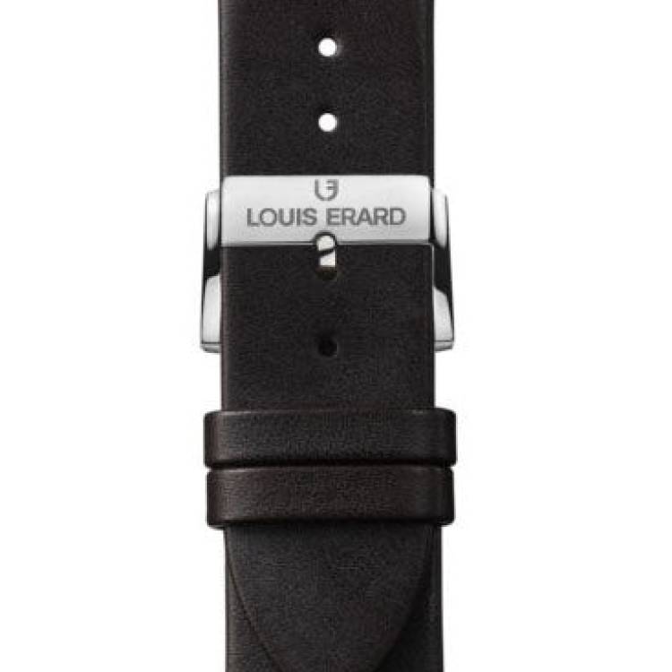 Louis Erard Strap Leather Dark Brown Baranil 22/20mm - Brown