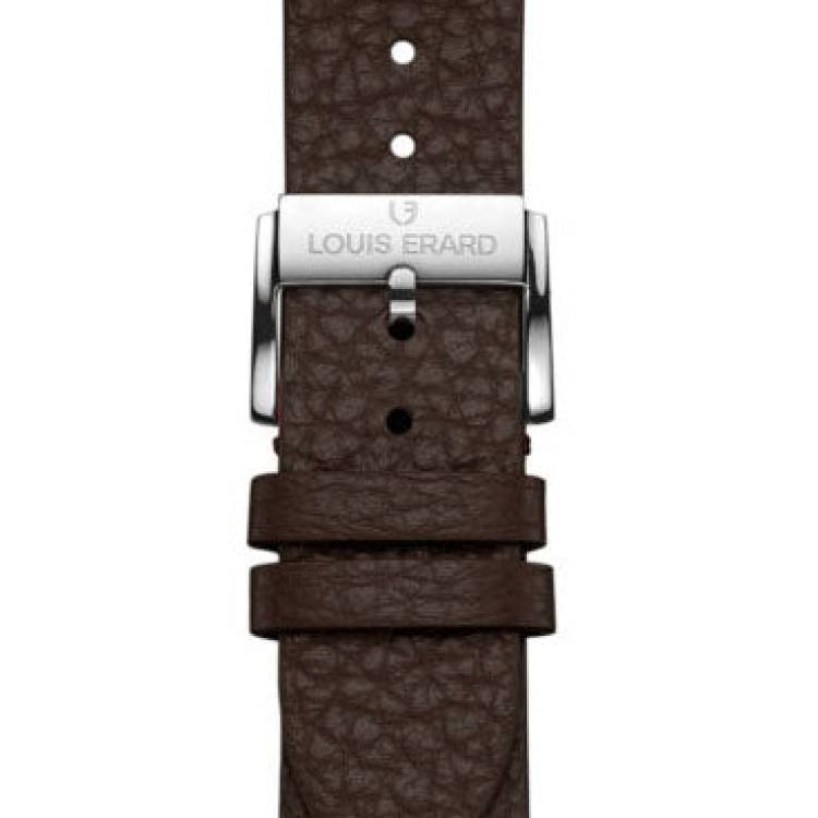 Louis Erard Strap Leather Dark Brown Grained XS 20/18mm - Brown