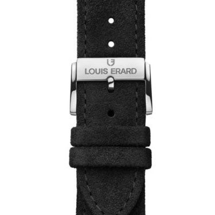 Louis Erard Strap Leather Deep Black Nubuck 22/20mm - Black