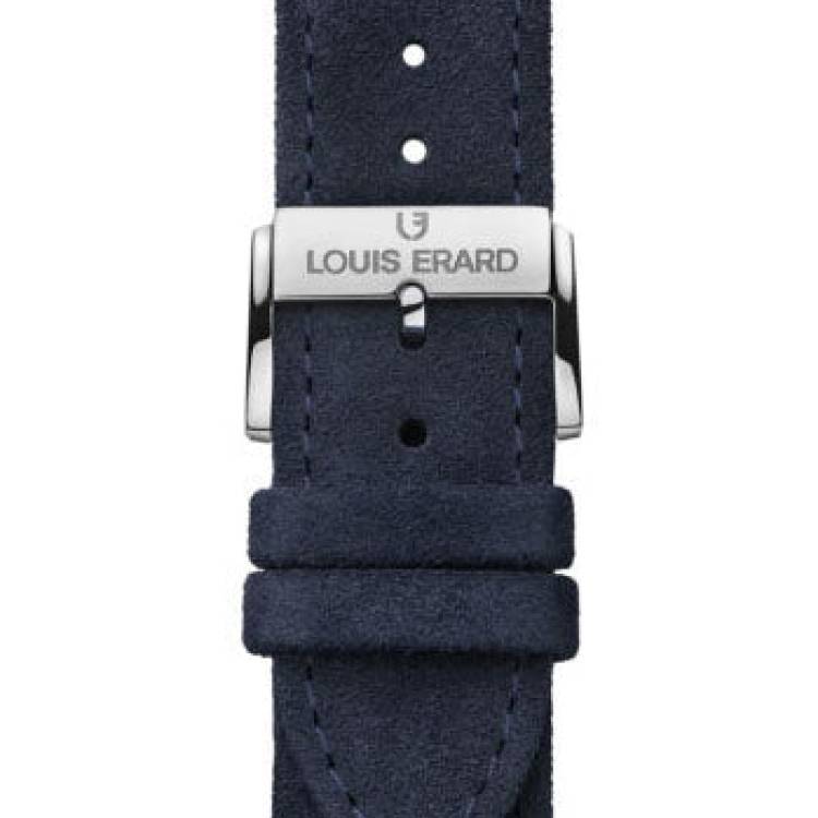 Louis Erard Strap Leather Deep Blue Nubuck 22/20mm - Blue