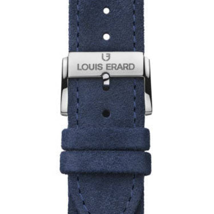 Louis Erard Strap Leather Oceania Blue Nubuck 22/20mm - Blue
