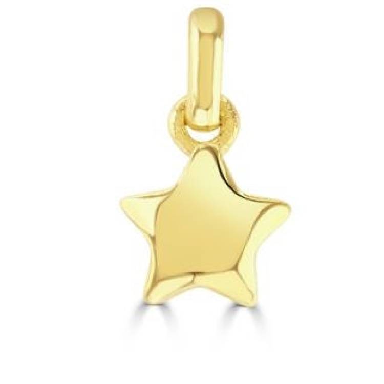 Little Star Gold Plated Sterling Silver Star Charm - Silver