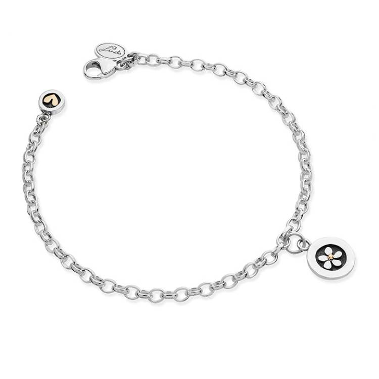 Linda Macdonald Meadow Sterling Silver 9ct Gold Bracelet