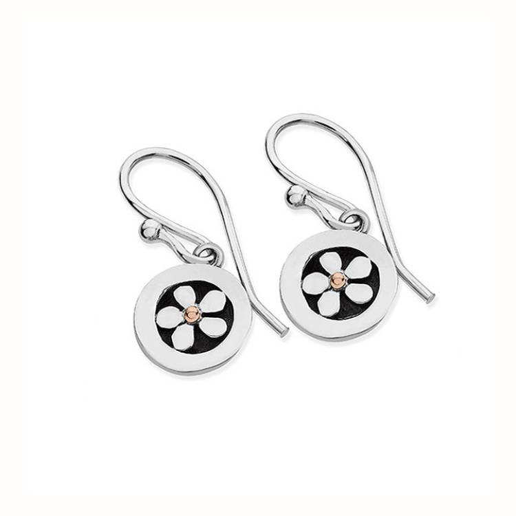 Linda Macdonald Meadow Sterling Silver 9ct Gold Drop Earrings