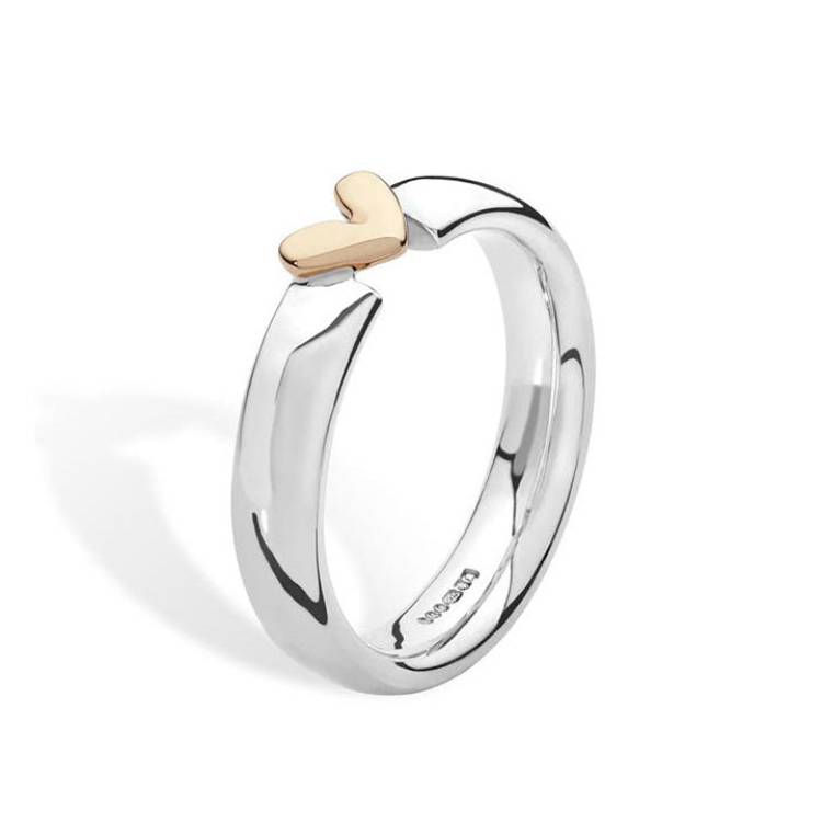Linda Macdonald Heart Sterling Silver 9ct Gold Ring