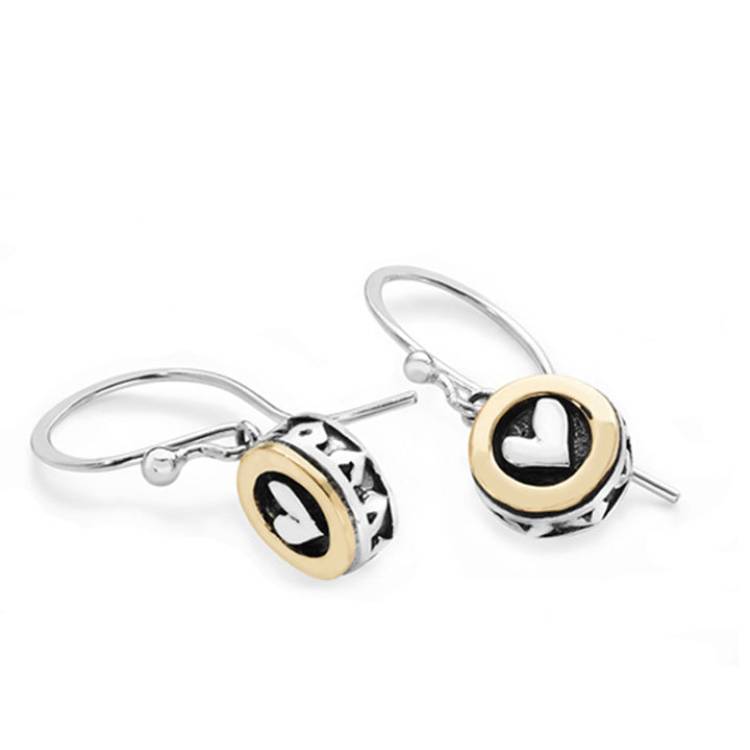 Linda Macdonald Moondance Sterling Silver 9ct Gold Drop Earrings