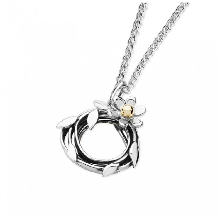 Linda Macdonald Entwined Sterling Silver 9ct Gold Necklace Necklace