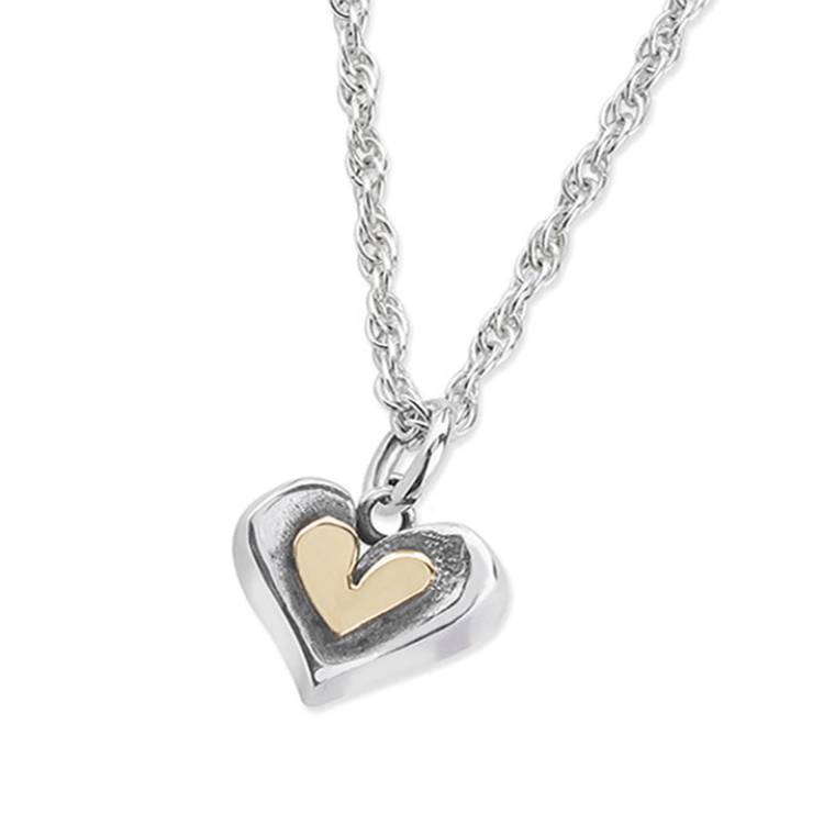 Linda Macdonald Lucky Penny Sterling Silver 9ct Gold Necklace