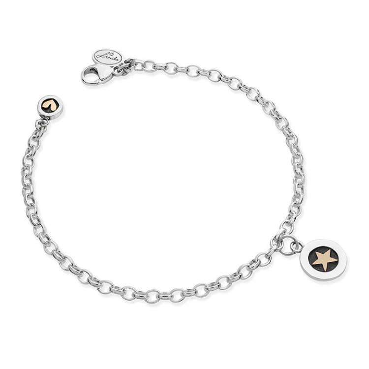 Linda Macdonald Twilight Sterling Silver 9ct Gold Bracelet