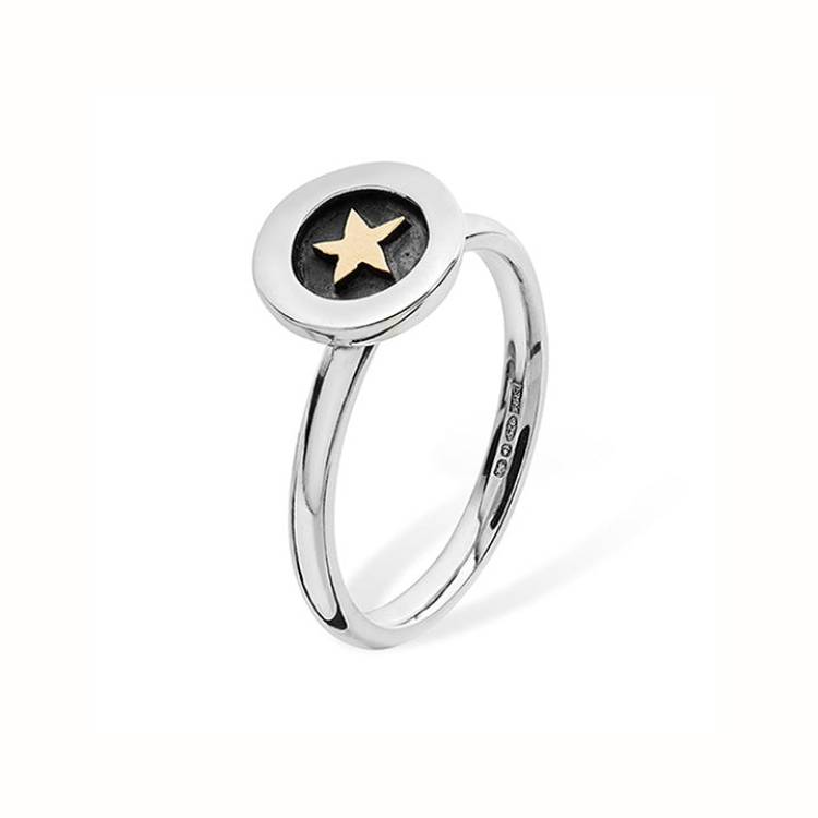 Linda Macdonald Twilight Sterling Silver 9ct Gold Ring